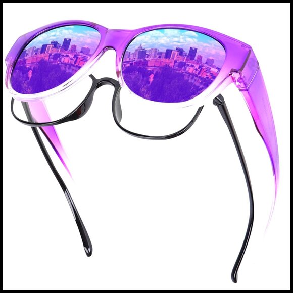Fit Over Glasses Polarized Sunglasses with Cat Eye Design main image 6
